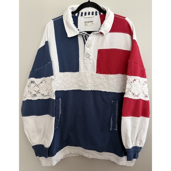 Free People Tops - Free People We The Free American Dream Polo Women's Size Medium